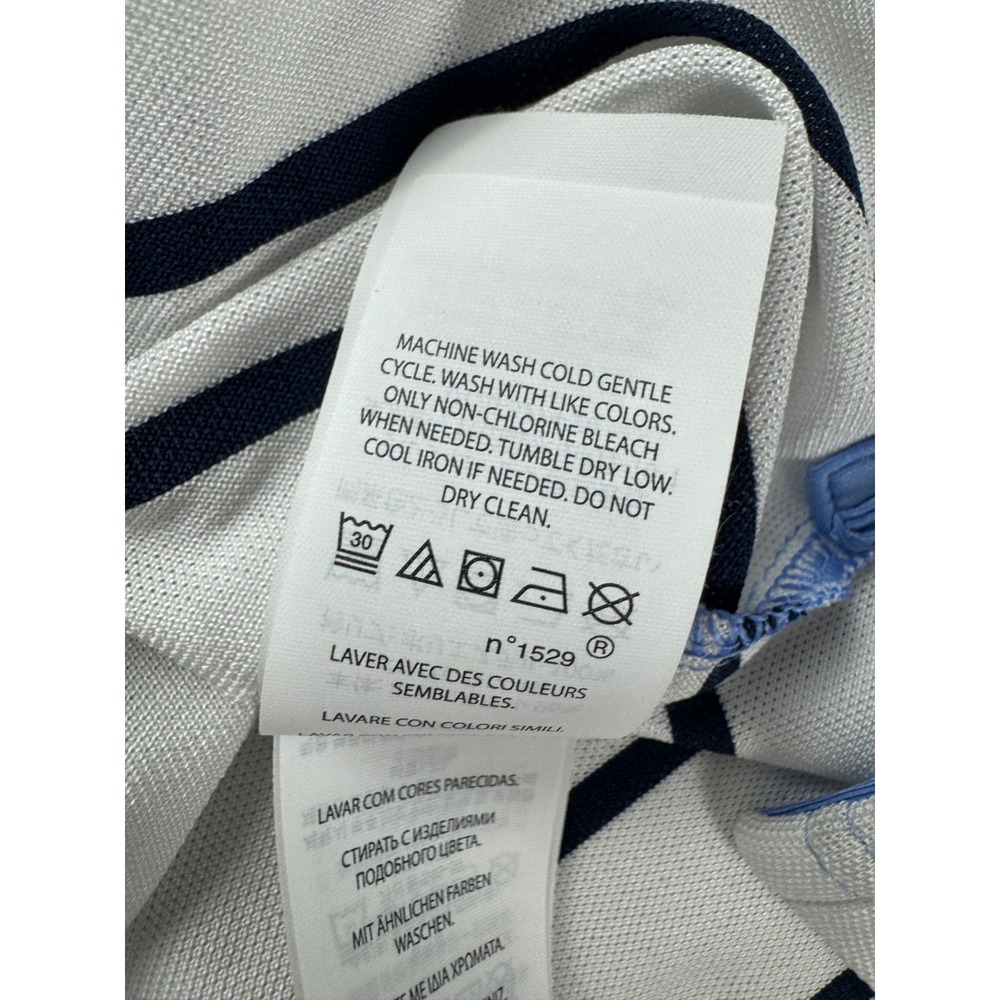 RLX Ralph Lauren Mens XXL Blue White Striped Performance Golf Polo Shirt - Picture 4 of 9